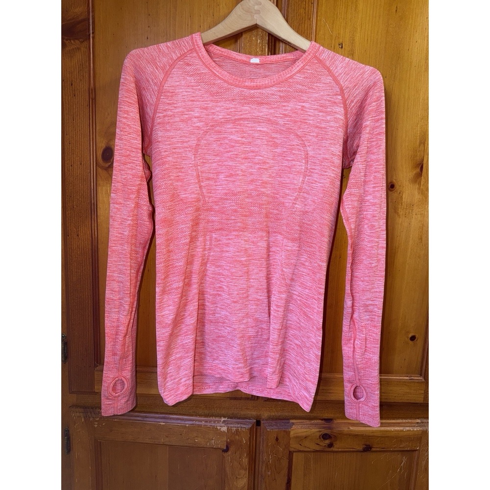 Lululemon Women's 8 Swiftly Tech Long Sleeve LS Top Shirt Pink Running Yoga